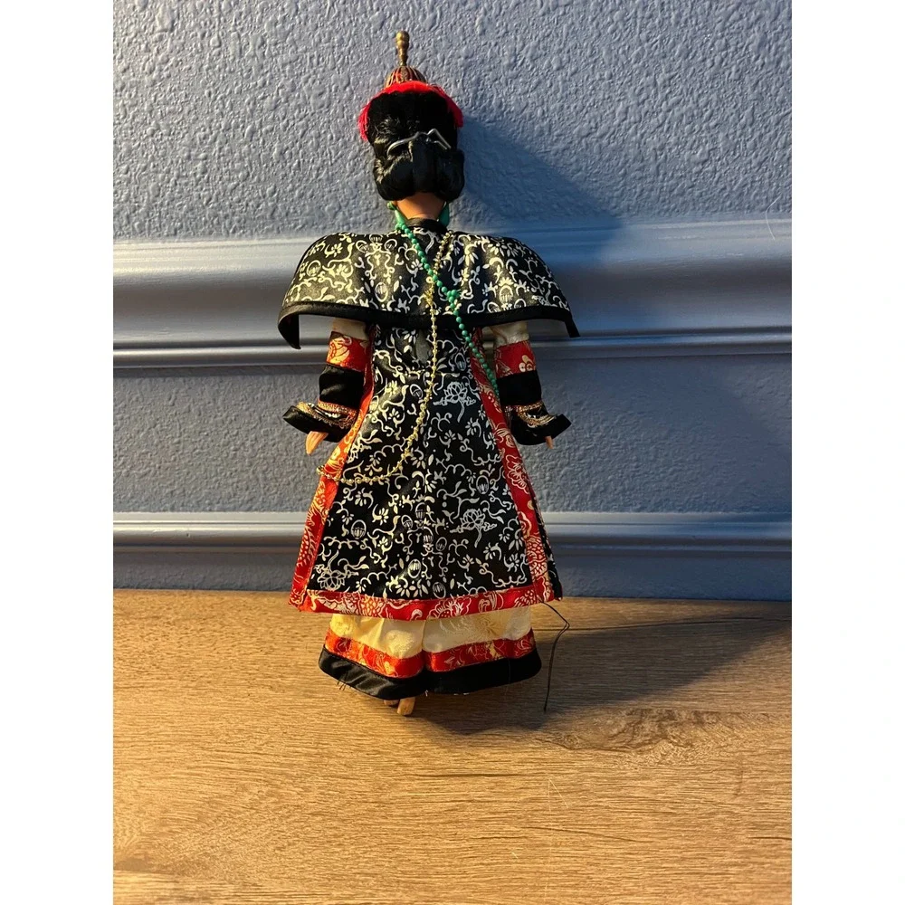 Asian Dragon Doll Traditional‎ Costume Red Black Gold Outfit Collectible
